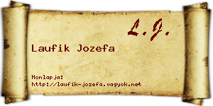 Laufik Jozefa névjegykártya